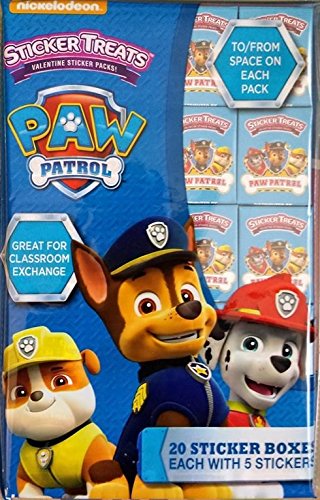 Paw Patrol Sticker Treats Valentine Sticker Packs