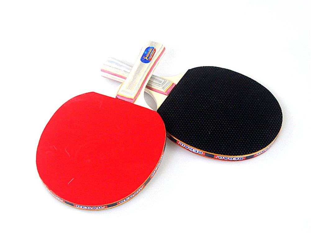 

1 Pair Pingpong Paddle Students Table Tennis Racket Long Handle inverted rubber Horizontal Grip