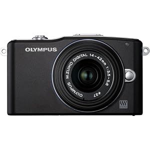 Olympus PEN E-PM1 12.3MP Interchangeable Camera with CMOS Sensor, 3-inch LCD and 14-42mm II Lens (Black)