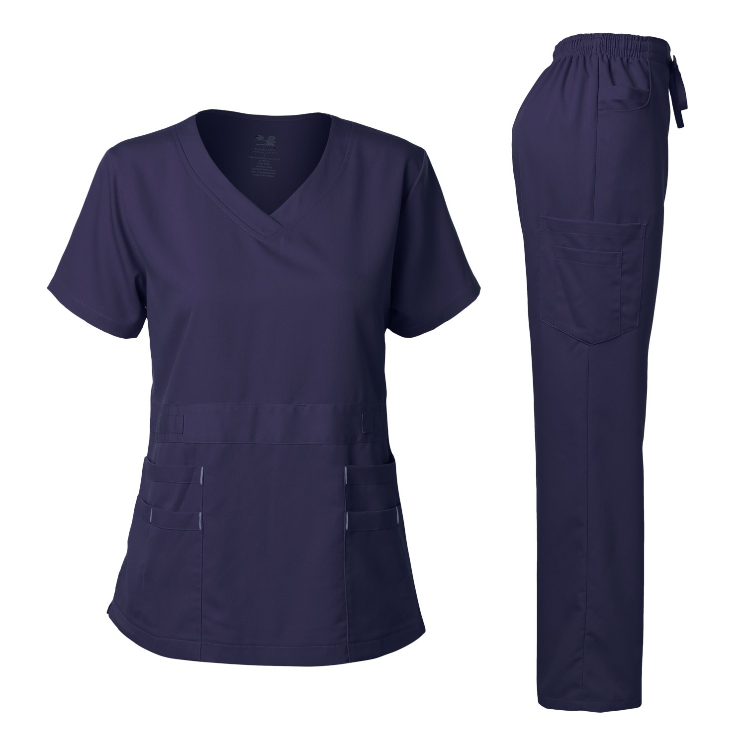 

Dagacci Medical Uniform Women's Scrubs Set Stretch Ultra Soft Top and Pants