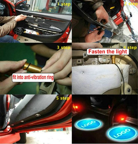 

2 x Gold 5 Gen LED car door Ghost Shadow laser projector logo light for Chevrolet Chevy Aveo Camaro Caprice Captiva Celta by lovelife-5 stars