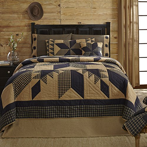 Dakota Star Primitive Country Patchwork King Quilt 105