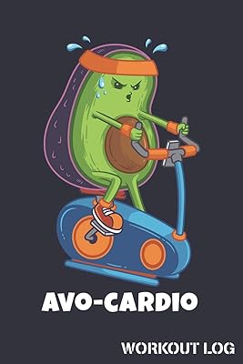 Avo-Cardio Workout Log: Cycling Avocado Track Weightlifting Reps and Exercise Sets
