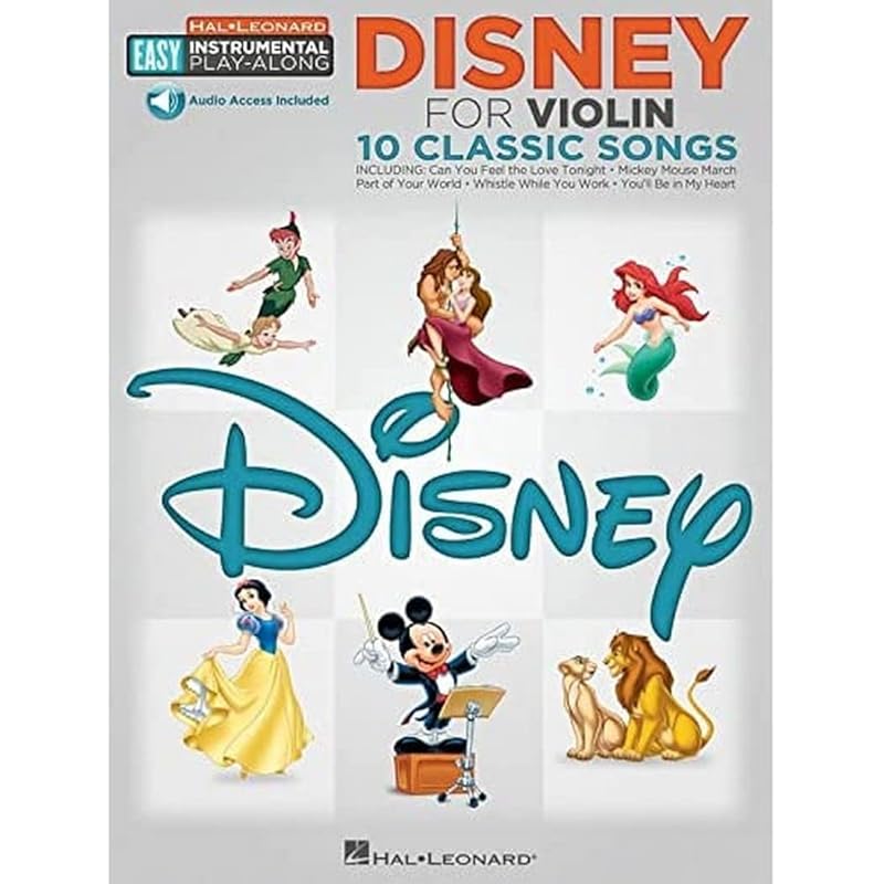Disney - 10 Classic Songs Easy Instrumental Play-Along for Violin (Book/Online Audio) (Hal Leonard Easy Instrumental Play-Along) by Various