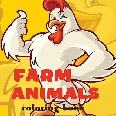 FARM ANIMALS coloring book: 70 pages of cute dogs, cats, horses and more to color for children age 4-12, hours of screen free fun