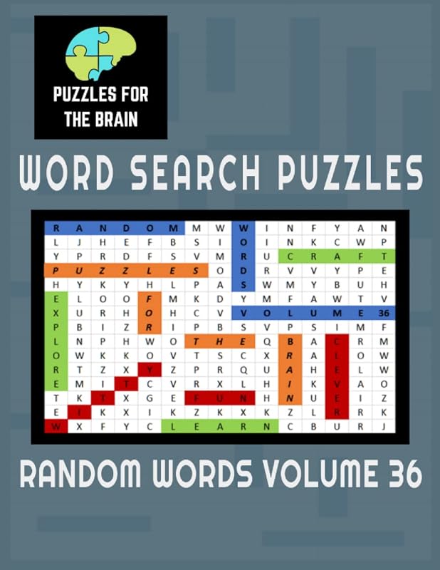 Word Search Puzzles: Random Words Volume 36 by Puzzles for the Brain