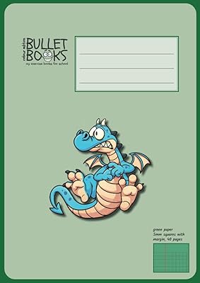 Dyslexia, Visual Stress Special Education Tinted School Exercise Books for Maths – squared with margin – coloured paper green dinosaur: A4 format, ... exercise books for home & classroom use)