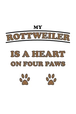 My Rottweiler is a heart on four paws: Monatsplaner, Termin-Kalender für Hunde-Halter | Geschenk-Idee | A5 | 120 Seiten