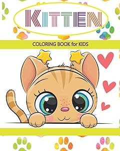 Kitten Coloring Book for Kids: Coloring Fun - 8x10 Kitten and Cute Cat Gift for Kids Ages 4-8 by Happy Hues
