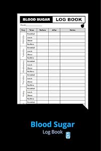 Blood Sugar Log Book: Weekly Diabetic Glucose Monitoring Log Journal - Enough For 2 Years and a half or125 weeks - 6x9 Pocket Size - Hardcover by Professional Log Books Press