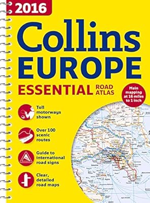2016 Collins Essential Road Atlas Europe