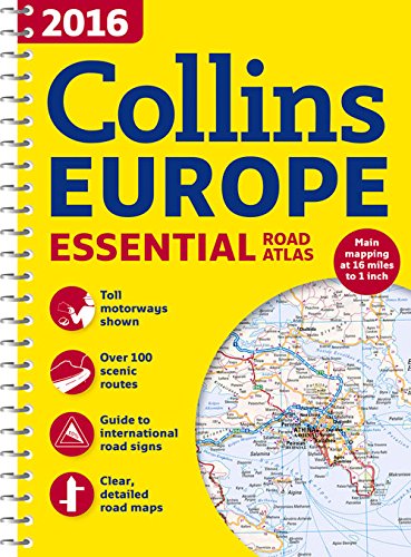 2016 Collins Essential Road Atlas Europe by Collins Maps