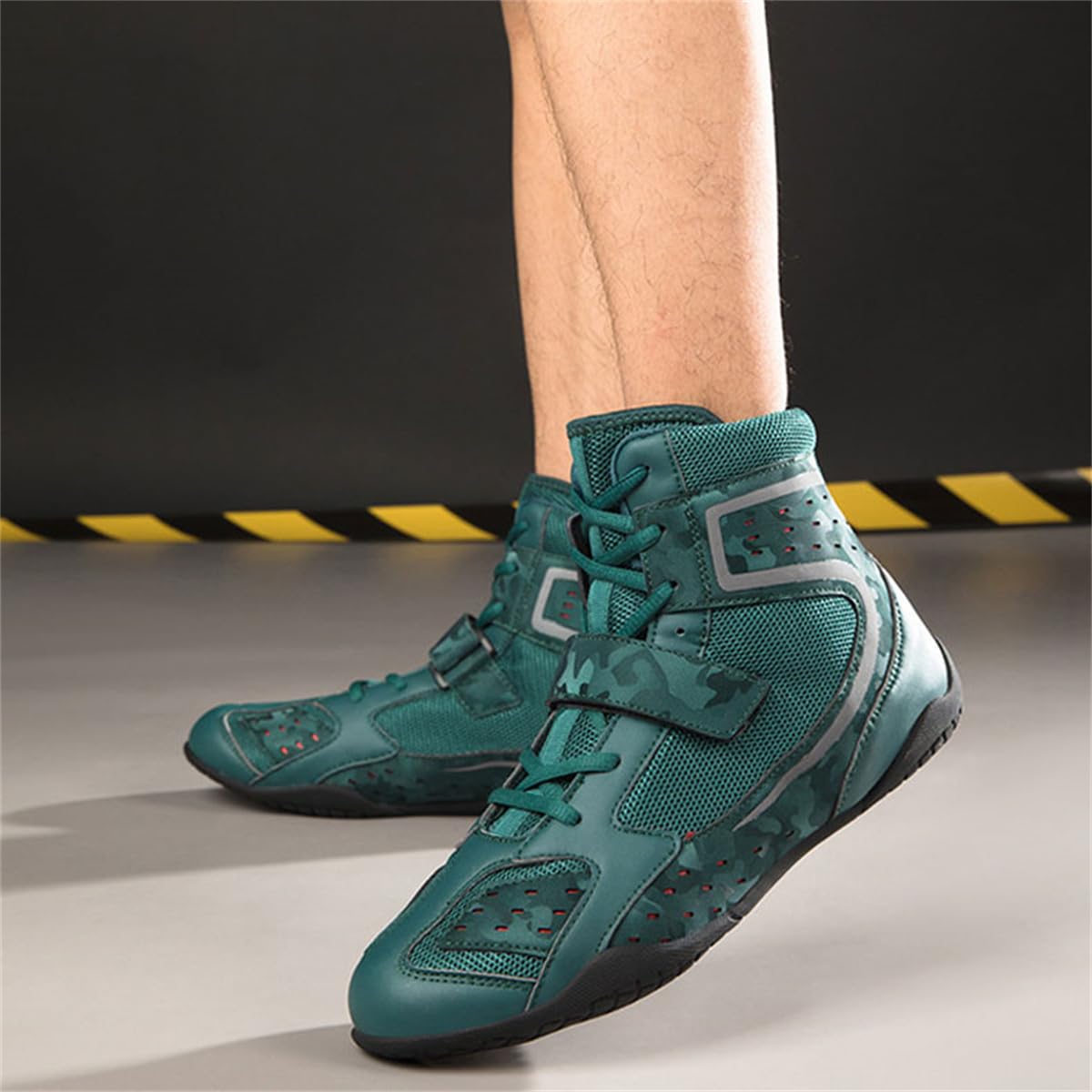 Men's Boxing Shoes High Top Squat Kickboxing Shoes Lightweight Wrestling Boots Sparring Unisex's Competition Footwear_vogvips.com