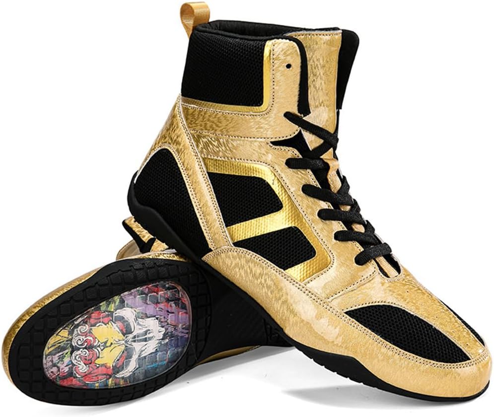 Sneakers For Women Girl, High Top Boxing Shoes Lightweight Breathable Bodybuilding Sport Trainers For Weightlifting Wrestling_vogvips.com