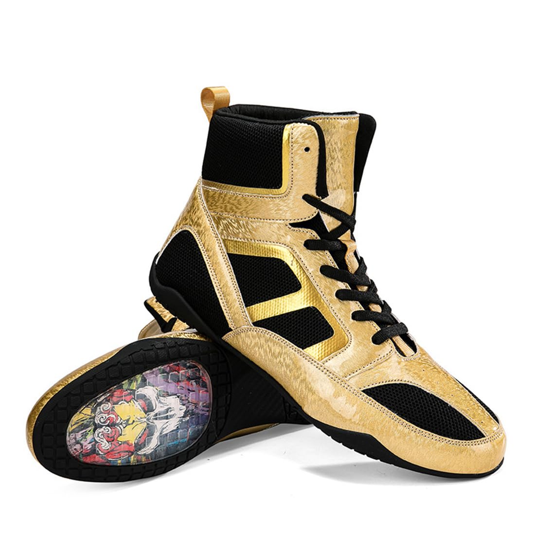 Sneakers For Women Girl, High Top Boxing Shoes Lightweight Breathable Bodybuilding Sport Trainers For Weightlifting Wrestling_vogvips.com