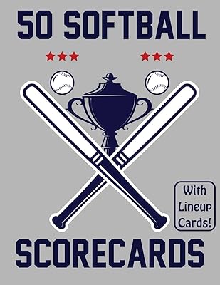50 Softball Scorecards With Lineup Cards: 50 Scorecards For Baseball and Softball Games