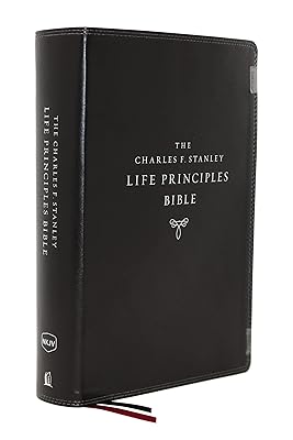 The NKJV, Charles F. Stanley Life Principles Bible, 2nd Edition, Leathersoft, Black, Thumb Indexed, Comfort Print: Growing in Knowledge and Understanding of God Through His Word