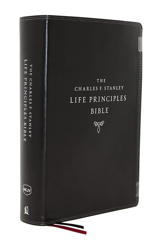 The NKJV, Charles F. Stanley Life Principles Bible, 2nd Edition, Leathersoft, Black, Thumb Indexed, Comfort Print: Growing in Knowledge and Understanding of God Through His Word by Thomas Nelson