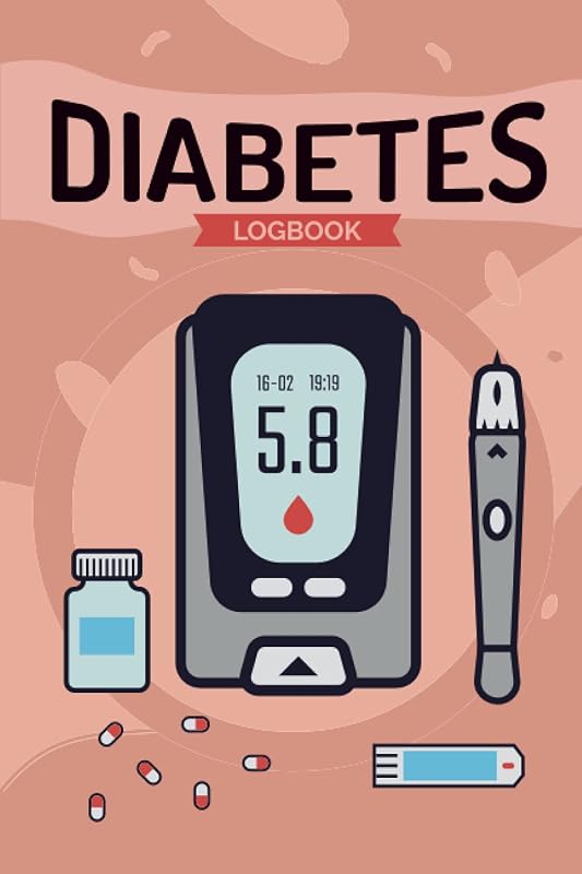 Diabetes Log Book: Daily Tracker - 1-Year Blood Sugar Level Log Book with Breakfast, Lunch, Dinner, Bed and Snacks with Before and After-6 x 9 Inches by Straw Ball