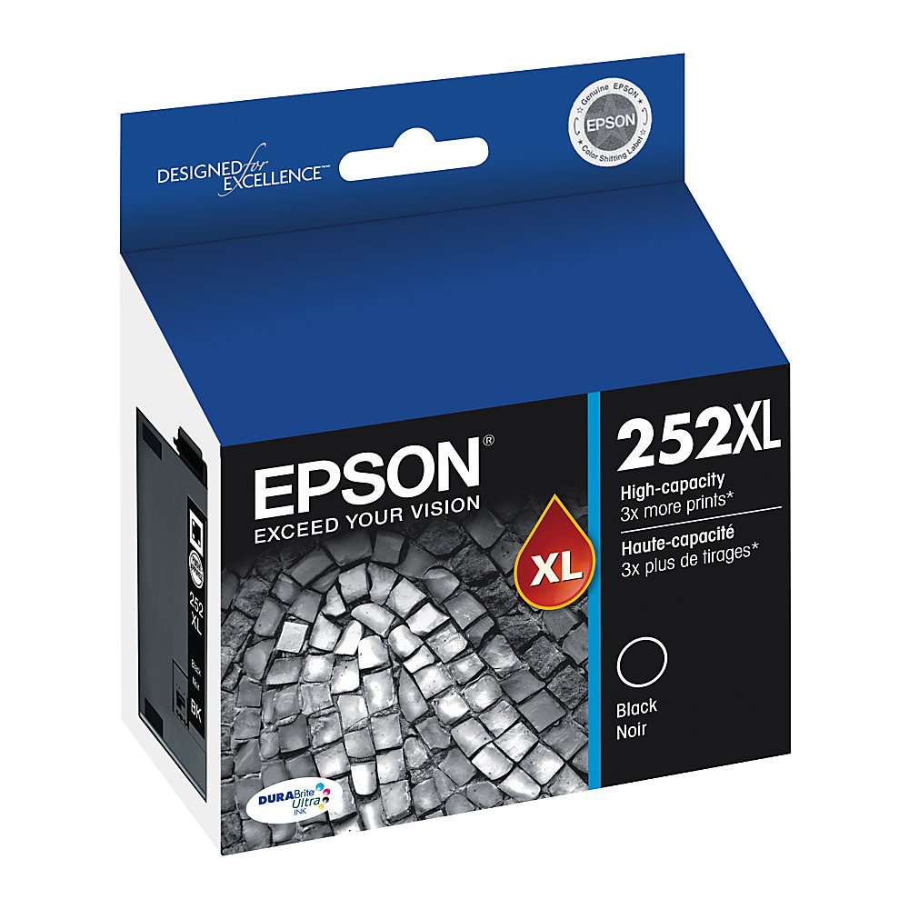 

Epson 252XL, Black Ink Cartridge, High Capacity (T252XL120)