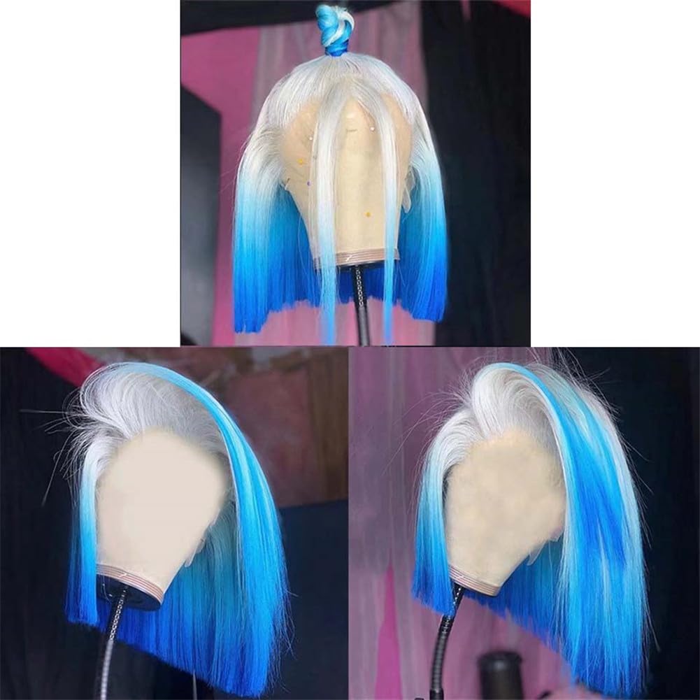 Parrucca Bob Rosa Ombre Parrucche Frontali in Pizzo per Capelli Umani 13X4 Parrucche Bob Lisce Hd Parrucca Blu Viola per Capelli Umani Grigio9 A Rosa 16 Pollici#360 Parrucca Frontale 180_voghion.com