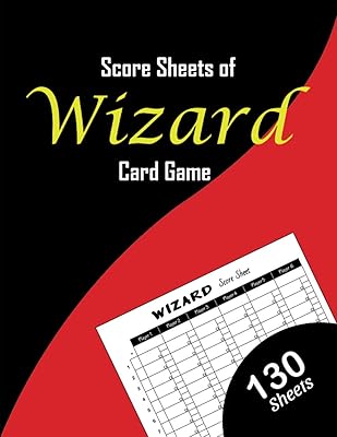 Score Sheets of Wizard Card Game: Wizard score sheets large, Large score pad for cards at 8.5 x 11 Inches with 132 Pages