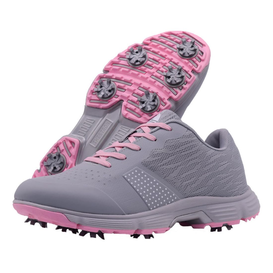 Women's Golf Shoes Waterproof Sports Shoes For Golf Female Ladies Training Walking Sneakers With 9 Spikes_vogvips.com
