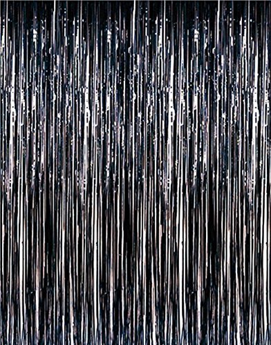 Algopix Similar Product 10 - GiftExpress Foil Fringe Curtain 1 Red