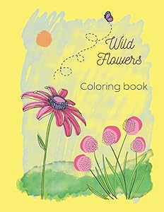 Wild Flowers: botanical minimalist coloring book by Bolor Bold