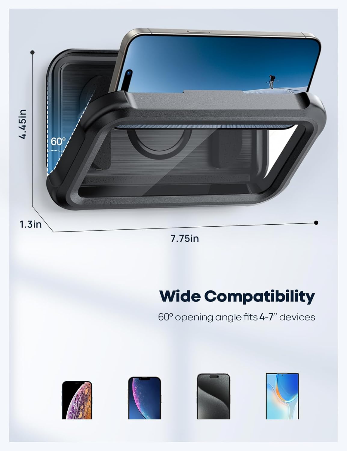 Wasserdichte Duschhalterung für Handys – 480° drehbar, ausziehbar und verstellbar, wasserdicht und beschlagfrei._voghion.com