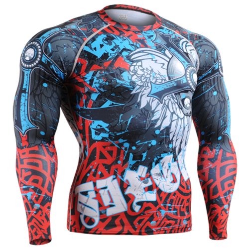 Fixgear Mens Womens MMA Body Support Base layer Compression Shirt Long sleeve S ~ 4XL