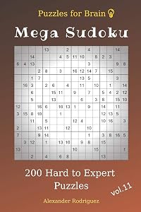 Puzzles for Brain - Mega Sudoku 200 Hard to Expert Puzzles vol.11