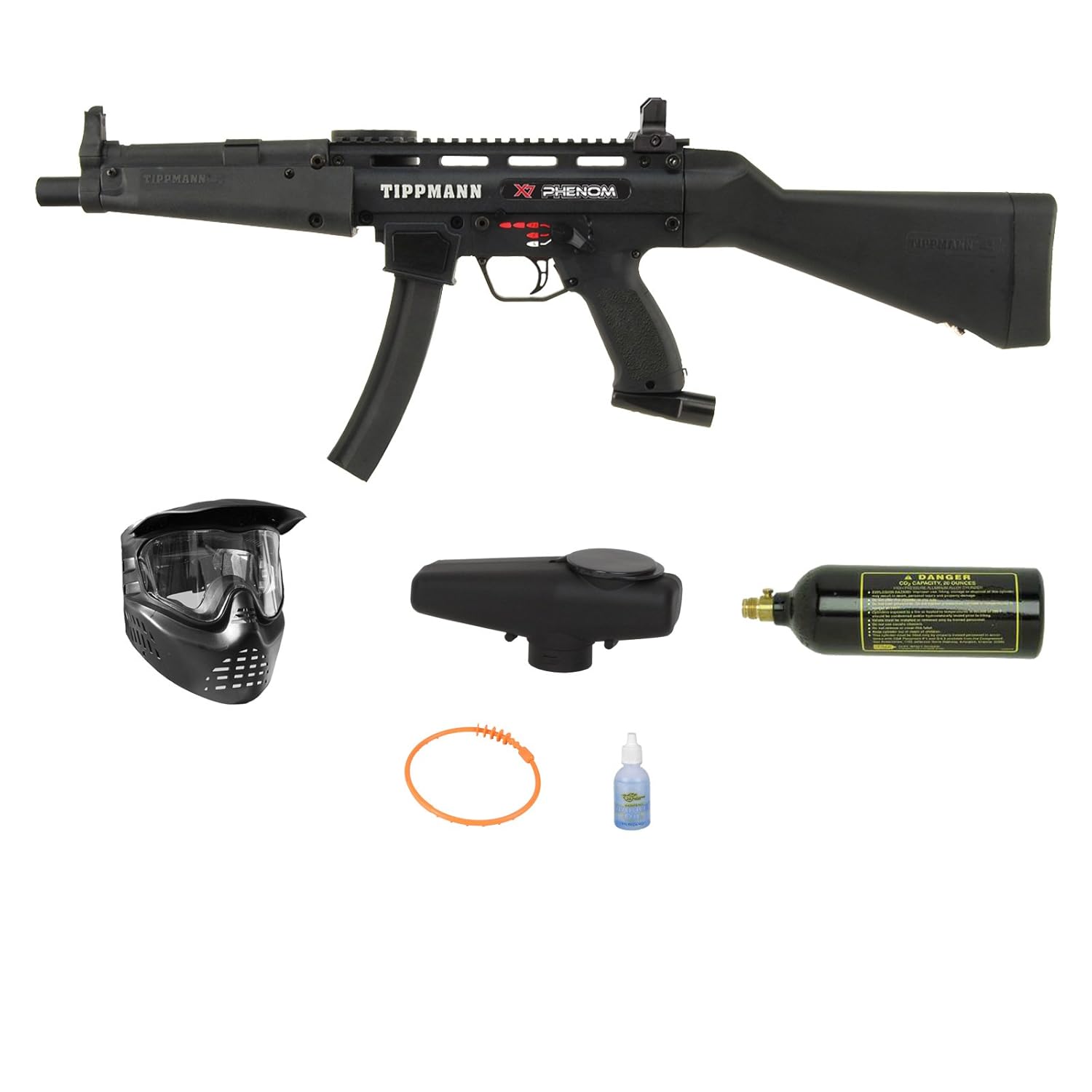 

Tippmann X7 X-7 Phenom MP5 Electro Scenario Paintball Gun Basic Pack