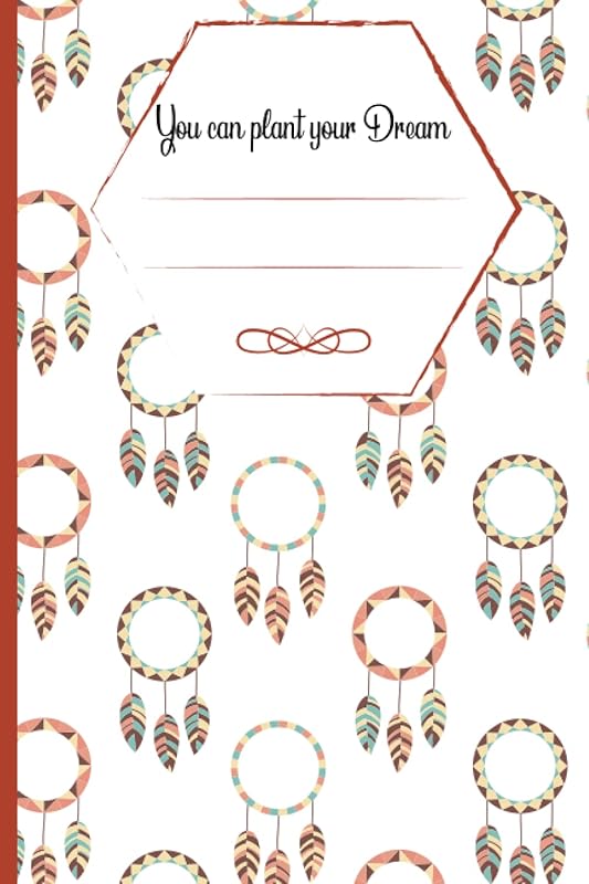 Plant your Dream: Dream catcher patterned Journal with Bedtime thoughts and Dream descriptions by Humzz Design Collections