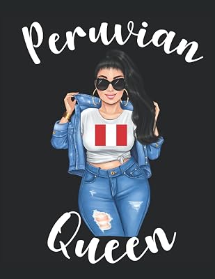 Peruvian Queen Sketch Book: This Latin American themed journal for women featuring a simple graphic design of a beautiful lady with a flag on her chest