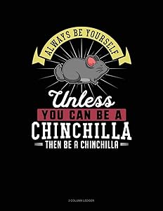 Always Be Yourself Unless You Can Be A Chinchilla Then Be A Chinchilla: 3 Column Ledger