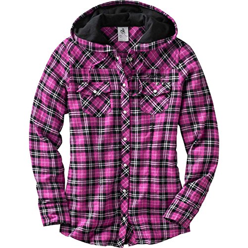 Legendary Whitetails Women's Grand Wood Button Down Plaid Hoodie