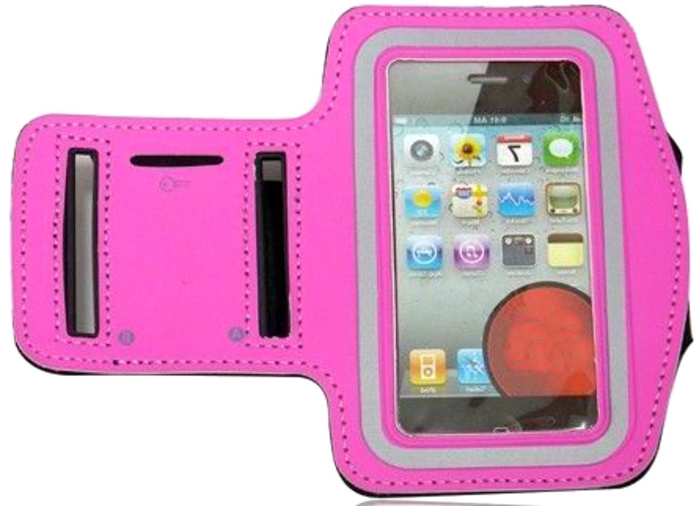 

myLife Deep Fuchsia Pink {Rain Resistant Velcro Secure Running Armband} Dual-Fit with Key Slot Jogging Arm Strap Holder for iPod iTouch 2, 3 and 4th Generation by Apple "All Ports Accessible"