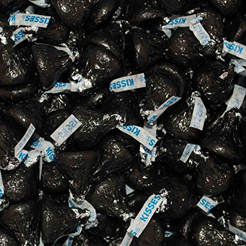 HERSHEY'S KISSES Candy Black Foiled Milk Chocolate - Bulk Candy (Black, 4lb)