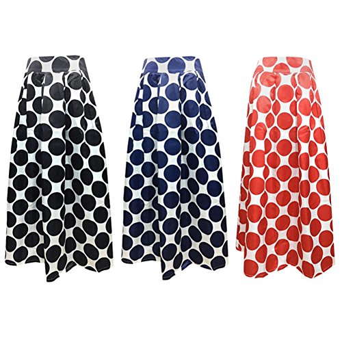Sunward (TM) Women Contrast Polka Dot Print Maxi Skirt