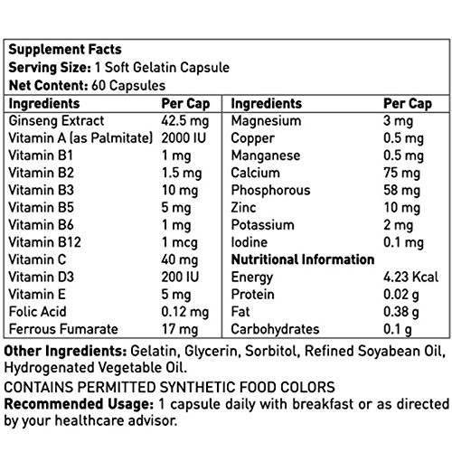 HealthViva Daily (Multivitamin with Ginseng), Unflavoured 60 capsules