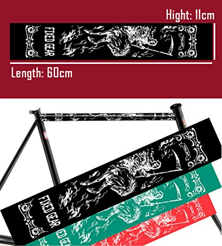 

[Set of 3] BLACK Bleach Waterproof Bicycle Frame/Bike Rack Stickers, 23" x 4"