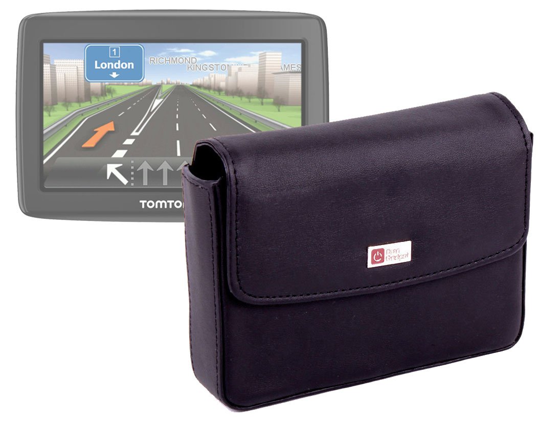 

DURAGADGET Sturdy Executive Genuine Leather Carry Case for TomTom Start 25 Europe Traffic Navigations system