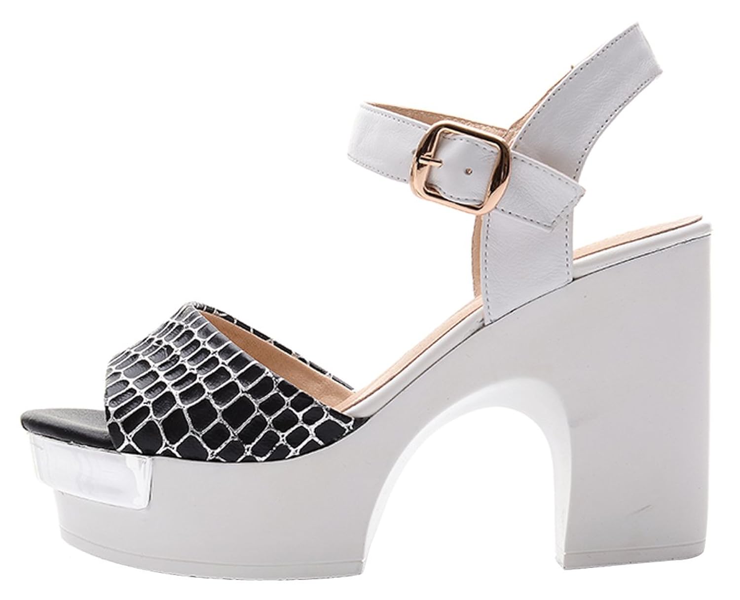 

T&Mates Women's New Platform Leather Fashion Summer Heels Pumps