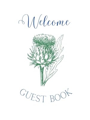 Scottish Guest Book: Guest Book: Hardback visitors book for vacation rentals, holiday homes, guest houses, bed & breakfasts, Air BnB and boutique hotels. Scottish thistle design guestbook