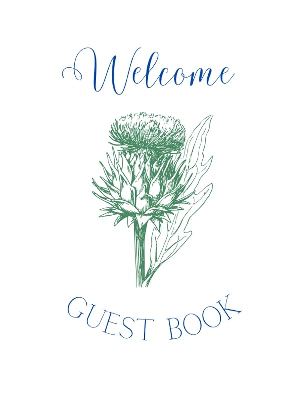 Scottish Guest Book: Guest Book: Hardback visitors book for vacation rentals, holiday homes, guest houses, bed & breakfasts, Air BnB and boutique hotels. Scottish thistle design guestbook by Lost London Press