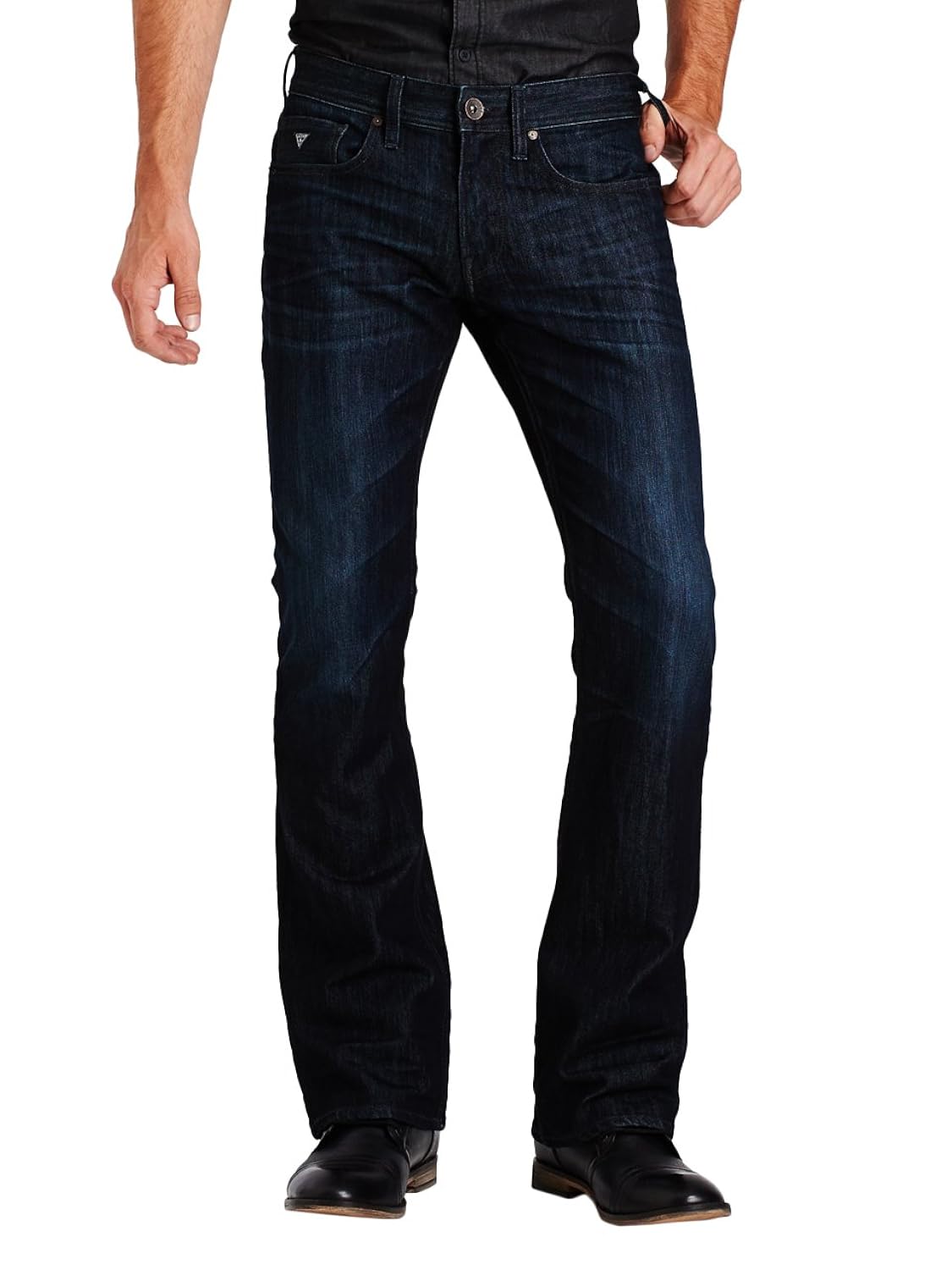 

GUESS Men's Regular Bootcut Jeans in Riverfront Wash