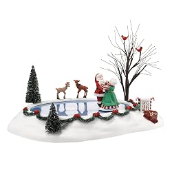 Santa and Mrs Claus waltz around a lake
