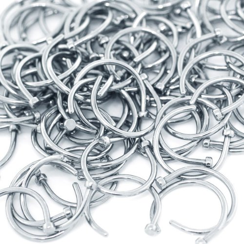 

18G 3/8" Stainless Steel Classic Nose Hoops