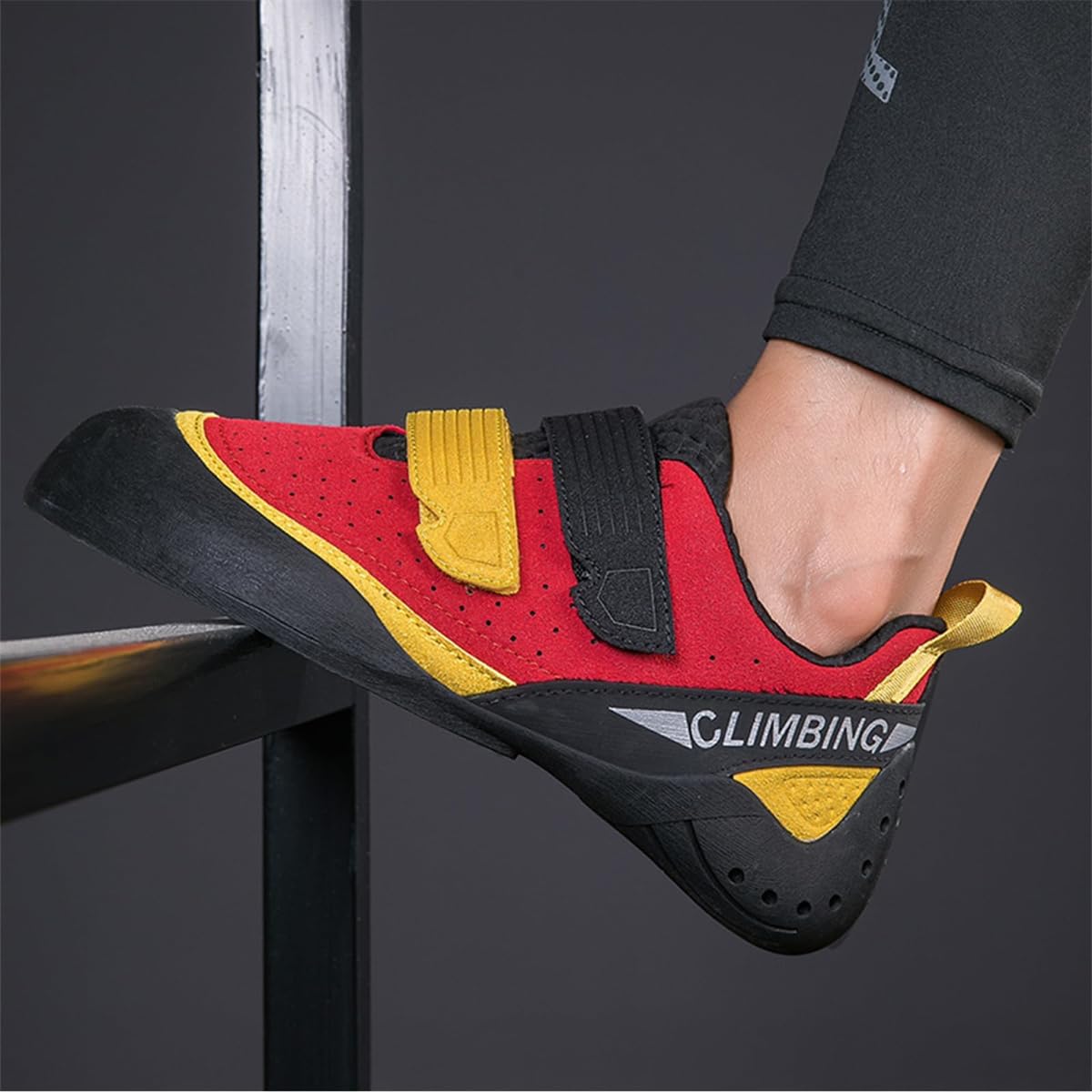 Kids Teenagers Beginner Rock Climbing Shoes For Sport & Gym, Ladies Lightweight Breathable Mesh Indoor Bouldering Shoes_vogvips.com